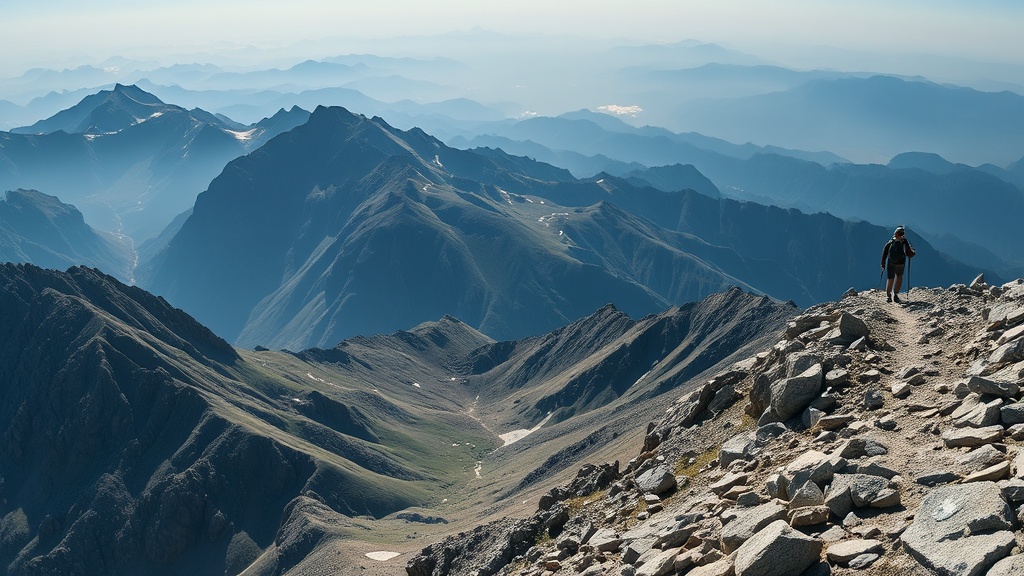 가파른 암벽과 험준한 지형을 가진 전문가 등급 등산로