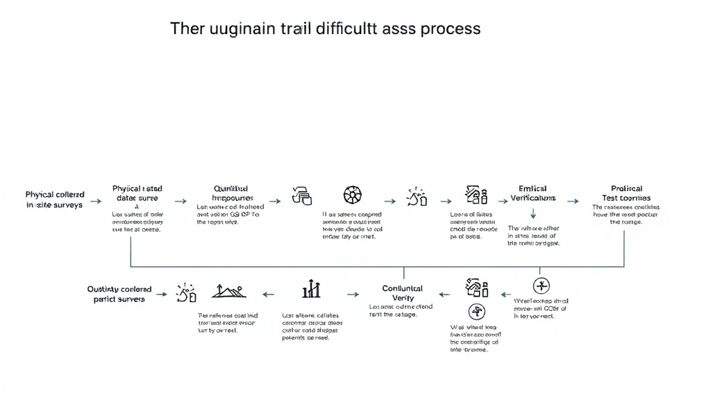 등산로 난이도 평가 절차를 단계별로 보여주는 흐름도 이미지